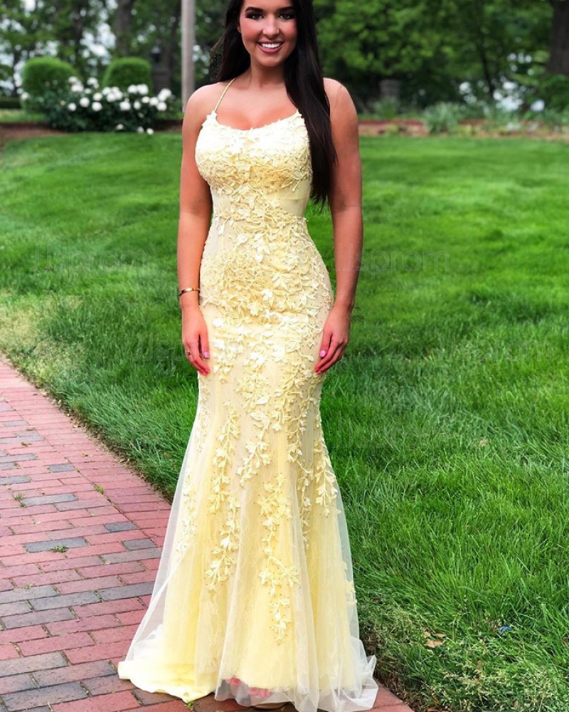 Mermaid yellow prom dresses Dresses Images 2022