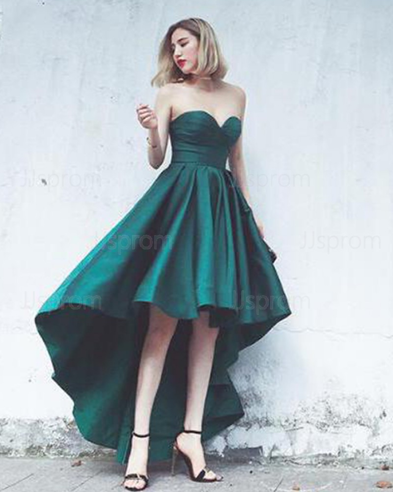 green sweetheart dress